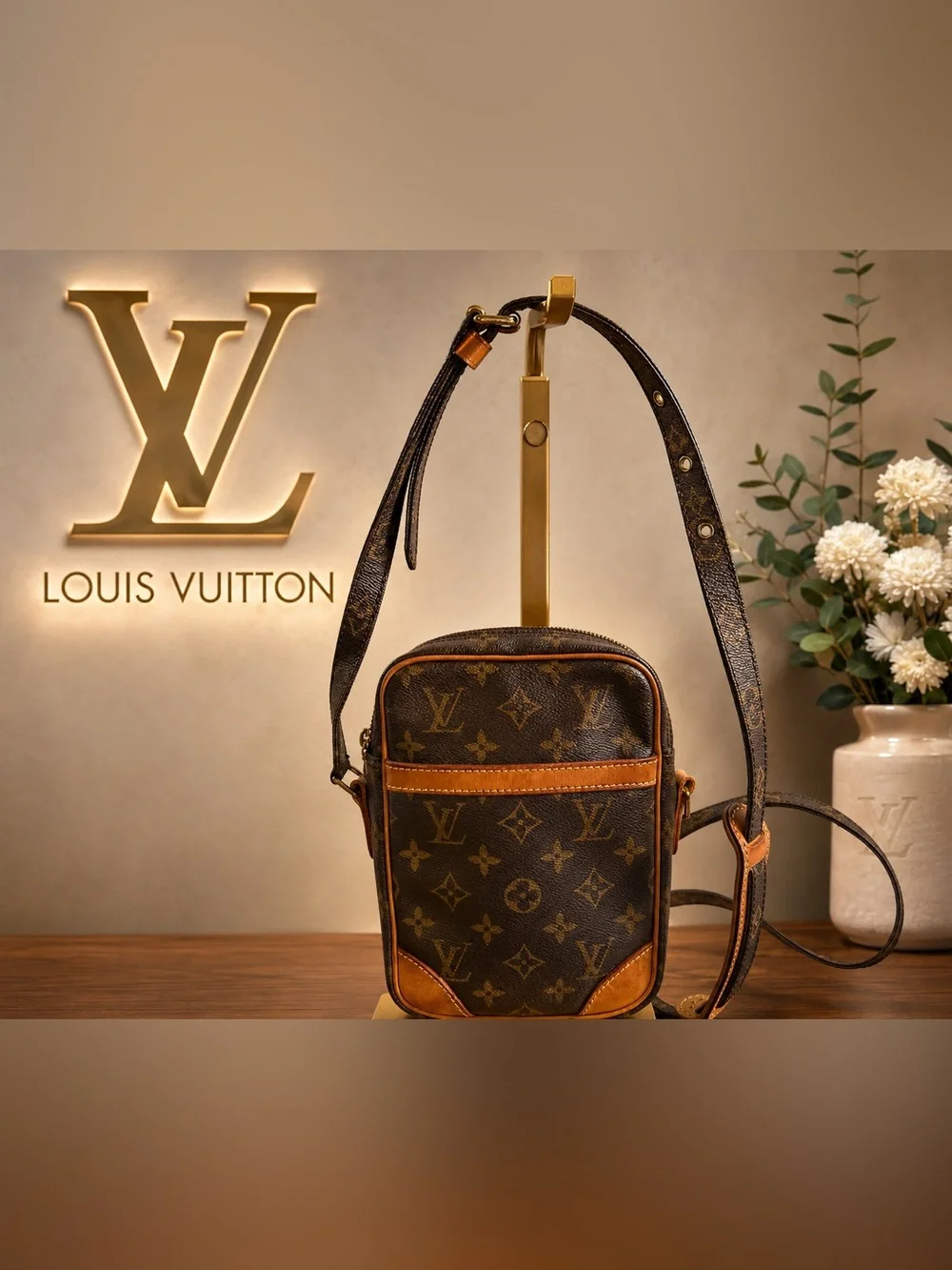 Louis Vuitton Monogram canvas Danube Crossbody Bag Vintage and authenticated